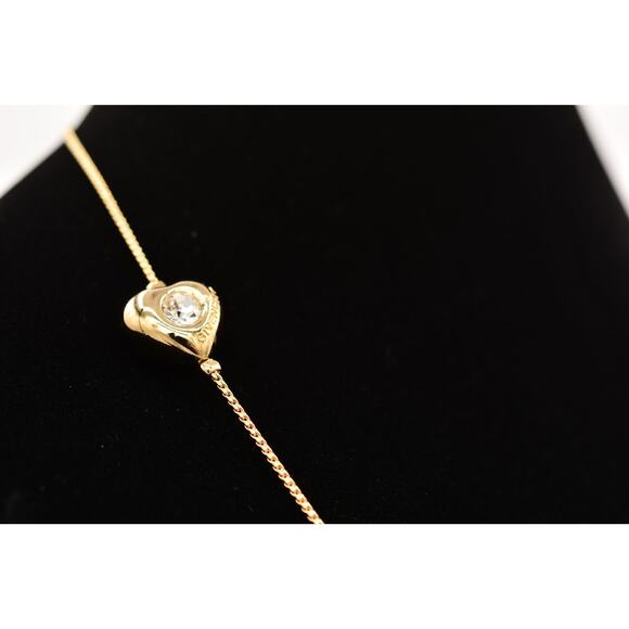 Givenchy Vintage 4G Logo Necklace Heart Crystal Pearl Station Signed 1980s Bin3A - Picture 1 of 12